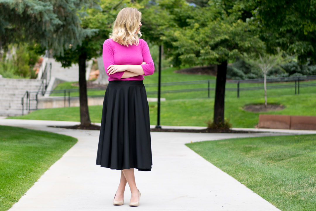 DIY Midi Circle Skirt for Tall Women