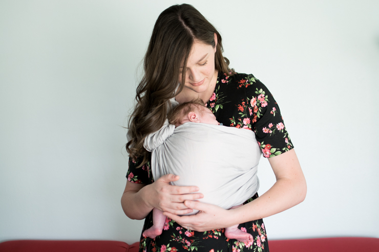 Nursing Friendly Ebony Tee Dress + Ring Sling