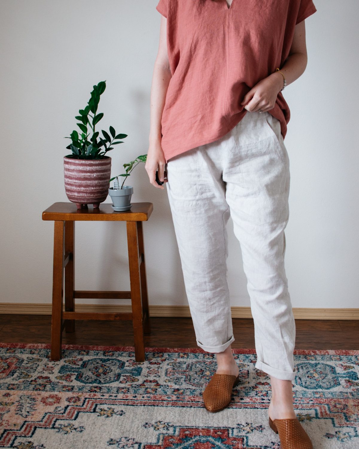 Free Range Slacks + Envelope Dress Refashion