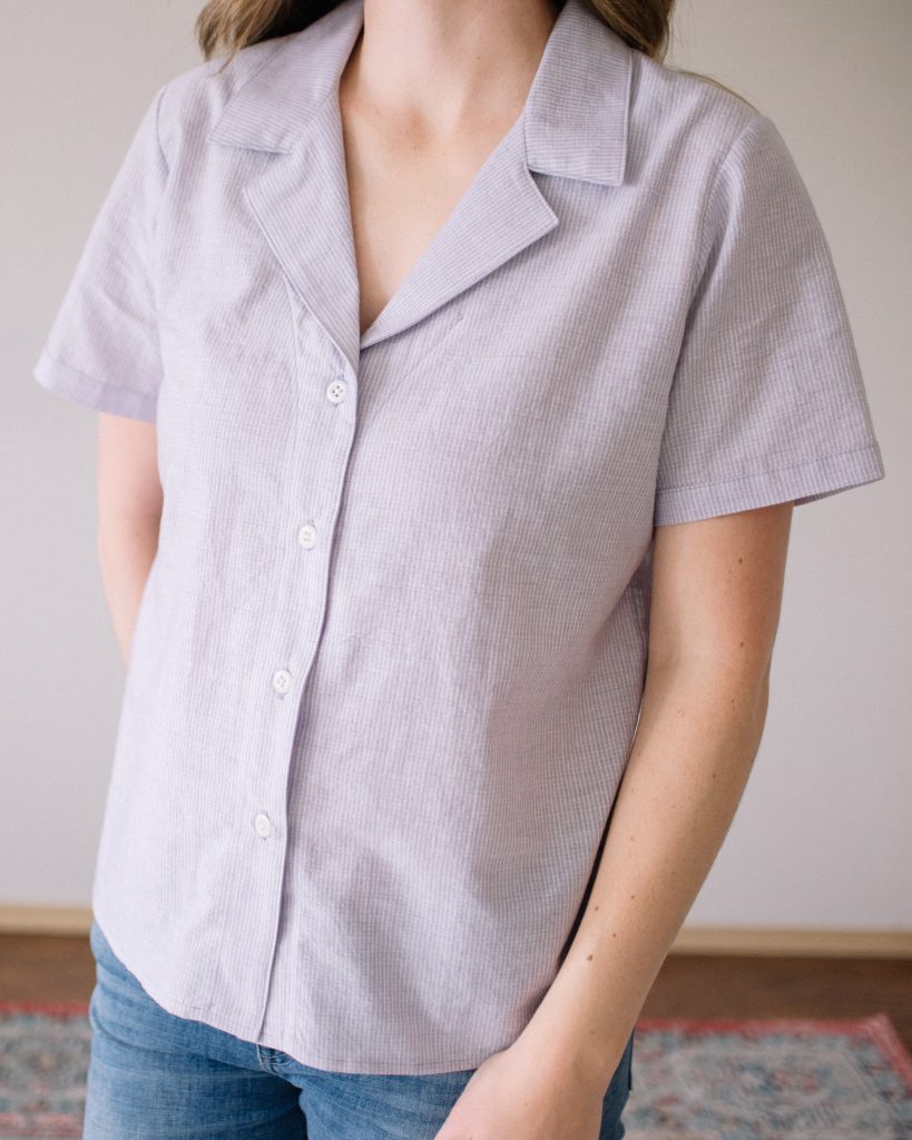 Carolyn Pajama Top x Willamette Shirt Mashup