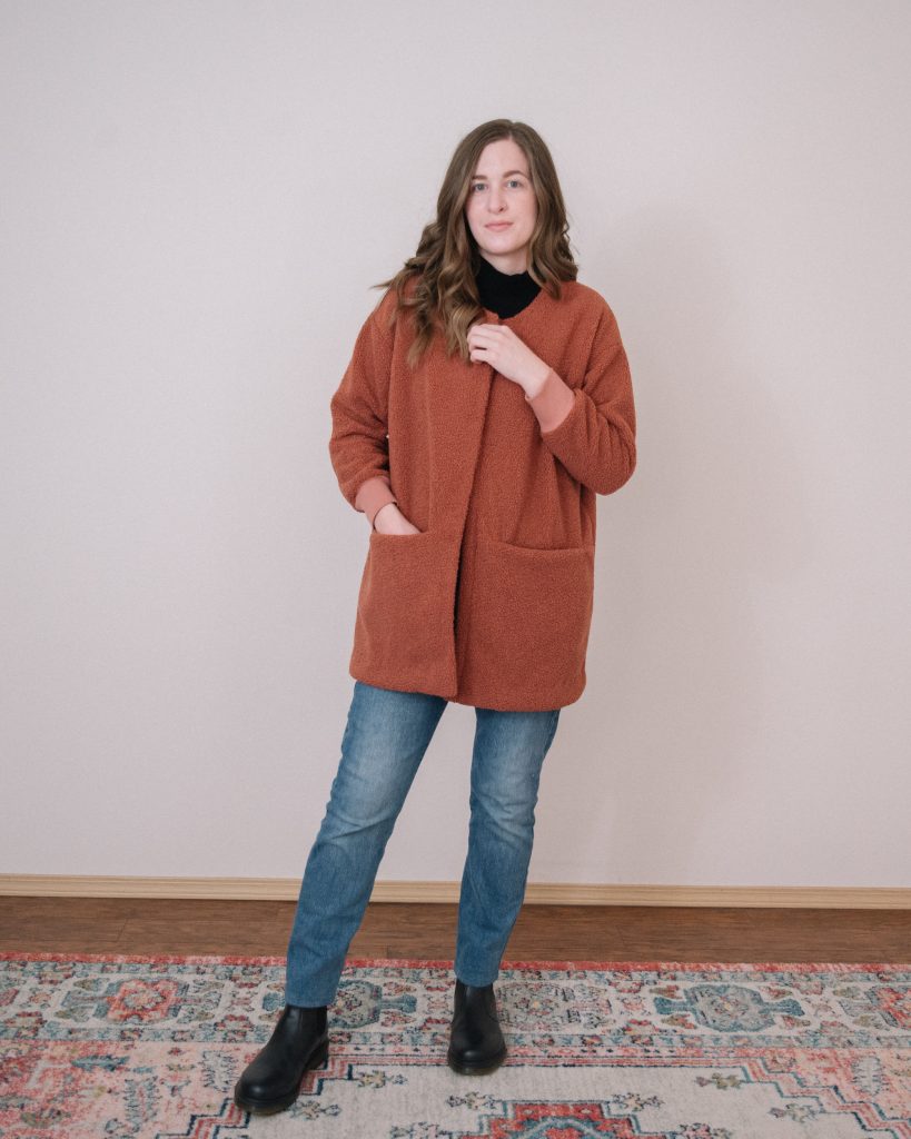 Esme Cardigan by Named | Teddy Coat | The Sewing Things Blog