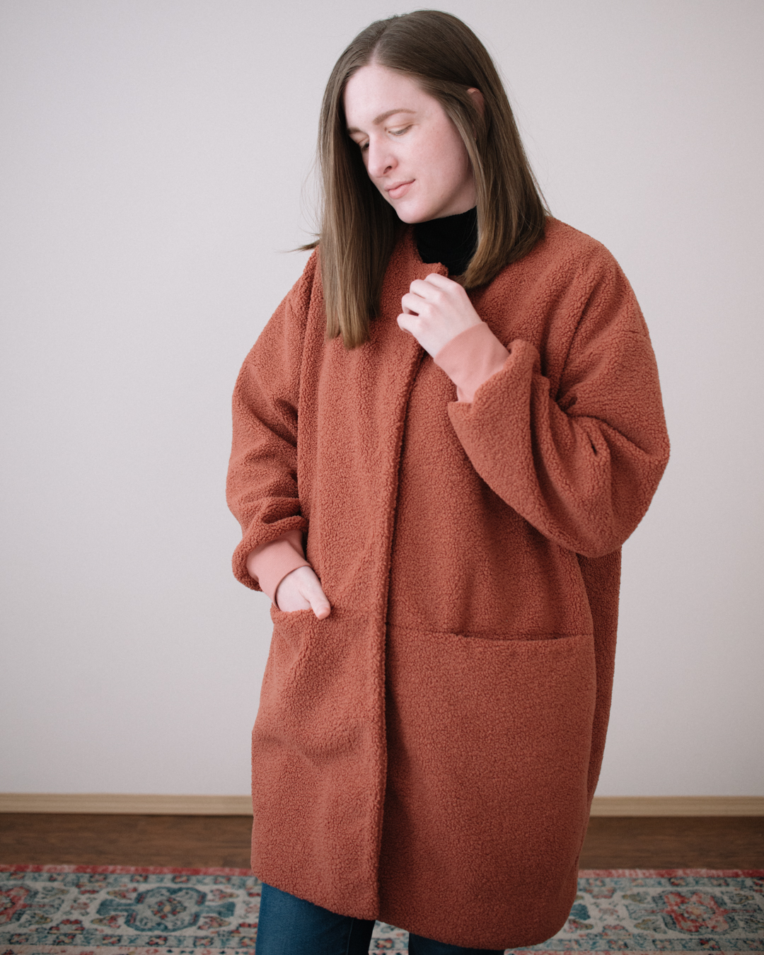 Named Esme Cardigan – Sherpa Teddy Coat REDO