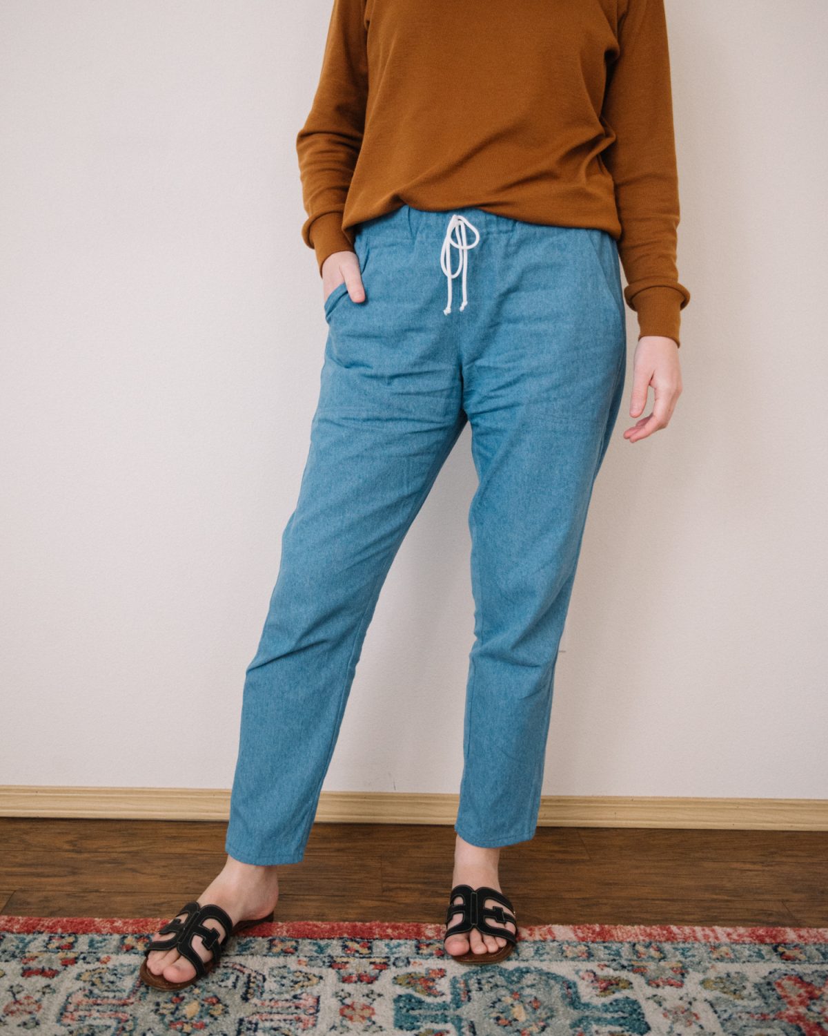 Sew House 7 – Free Range Slacks in Denim