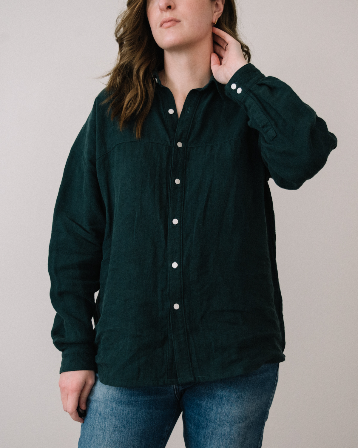 Paper Theory – Olya Shirt in Evergreen Twill