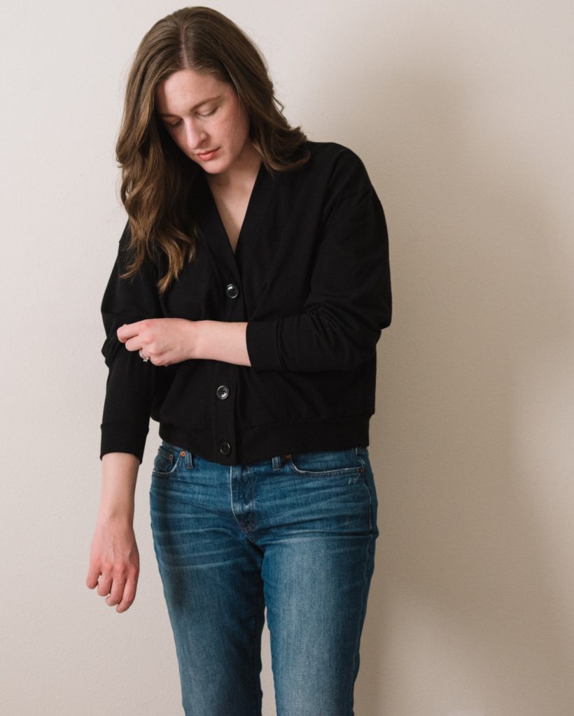 Cropped Black Marlo Sweater by True Bias | The Sewing Things Blog