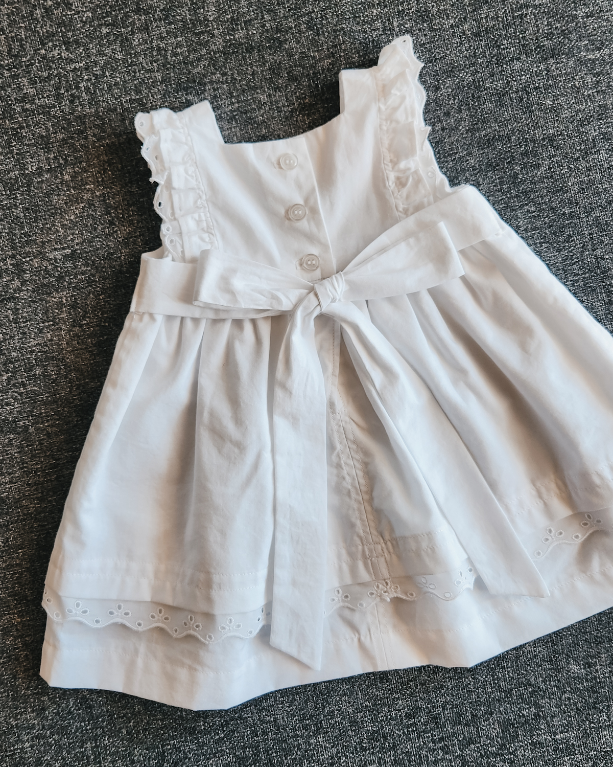 Made by Rae – Geranium Dress with Eyelet Trim